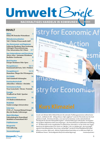 Cover of Volume: UmweltBriefe Volume 29 (2025), Edition 4
