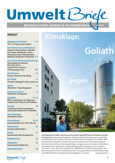 Cover of Volume: UmweltBriefe Volume 29 (2025), Edition 6