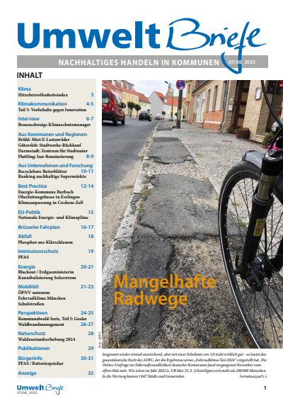Cover of Volume: UmweltBriefe Volume 29 (2025), Edition 7