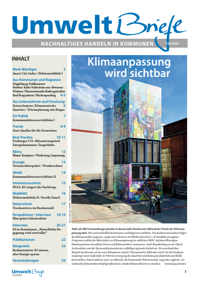 Cover der Ausgabe: UmweltBriefe Jahrgang 30 (2026), Heft 10