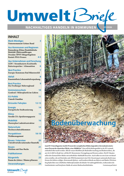 Cover der Ausgabe: UmweltBriefe Jahrgang 30 (2026), Heft 1