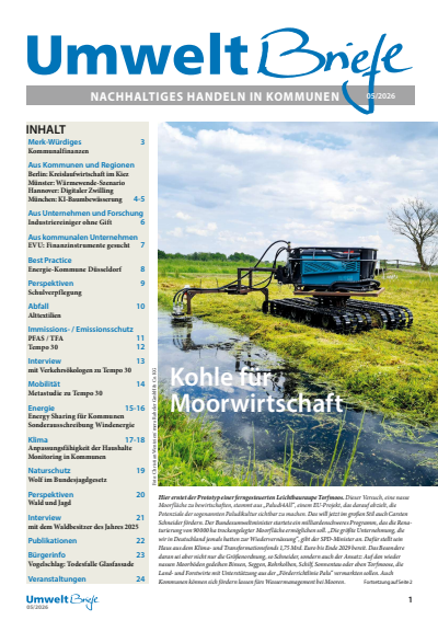 Cover der Ausgabe: UmweltBriefe Jahrgang 30 (2026), Heft 5
