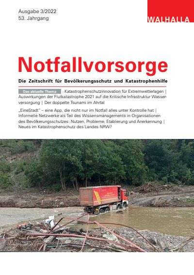 Cover of Volume: Notfallvorsorge Volume 53 (2022), Edition 3