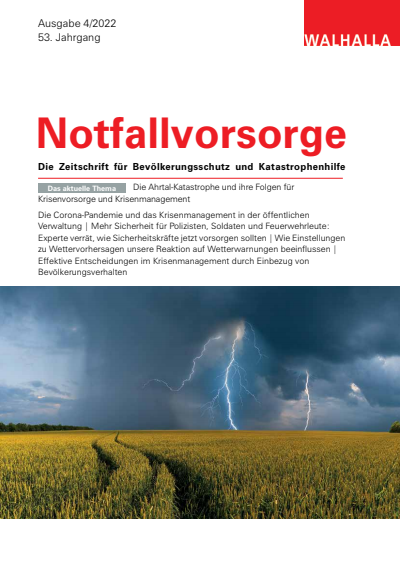 Cover of Volume: Notfallvorsorge Volume 53 (2022), Edition 4