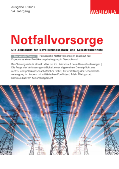 Cover of Volume: Notfallvorsorge Volume 54 (2023), Edition 1
