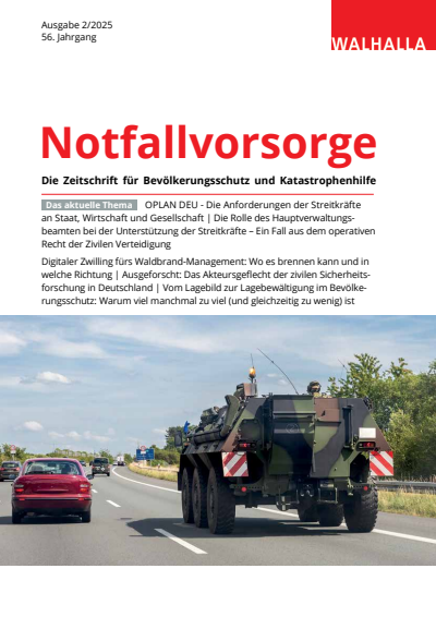 Cover of Volume: Notfallvorsorge Volume 56 (2025), Edition 2