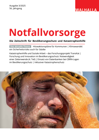 Cover of Volume: Notfallvorsorge Volume 56 (2025), Edition 3