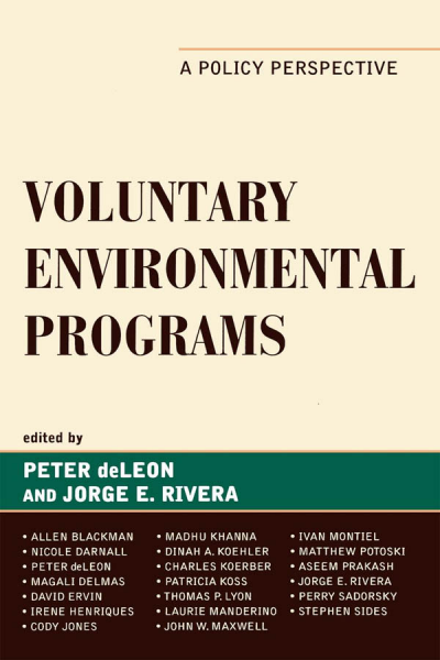 Cover des Buchs: Voluntary Environmental Programs