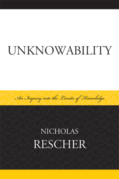 Cover of book: Unknowability