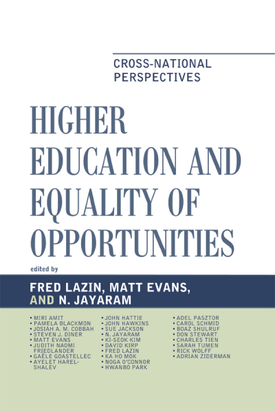 Cover of book: Higher Education and Equality of Opportunity