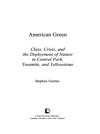 Cover of book: American Green
