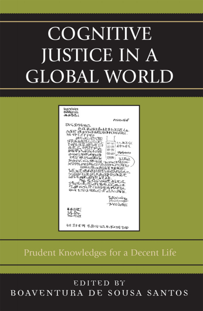 Cover of book: Cognitive Justice in a Global World
