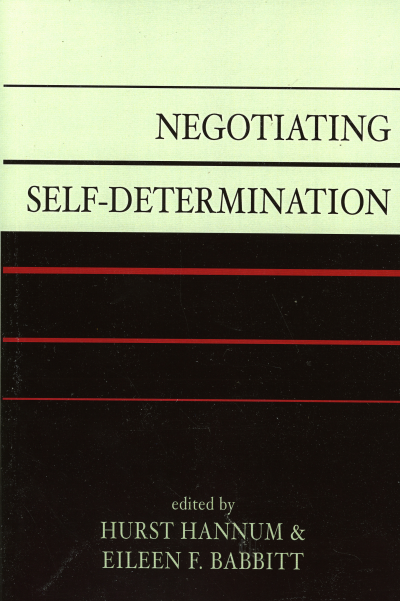 Cover des Buchs: Negotiating Self-Determination
