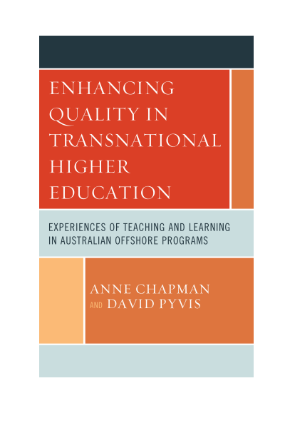 Cover of book: Enhancing Quality in Transnational Higher Education