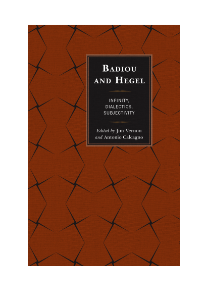 Cover of book: Badiou and Hegel
