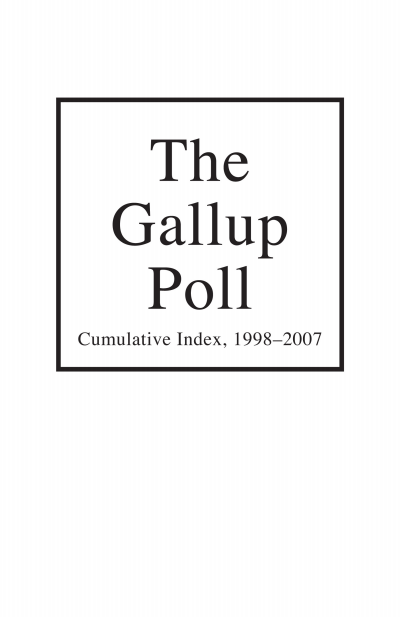 Cover of book: The Gallup Poll Cumulative Index