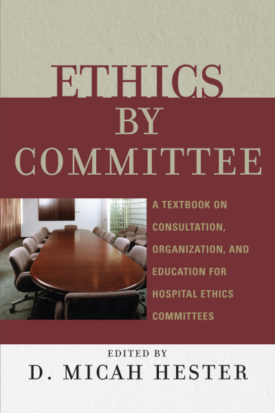 Cover of book: Ethics by Committee