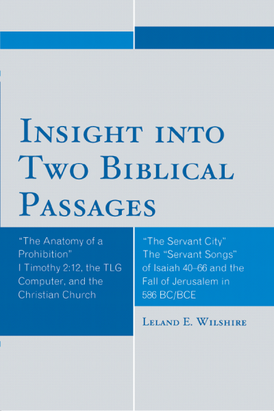 Cover des Buchs: Insight into Two Biblical Passages