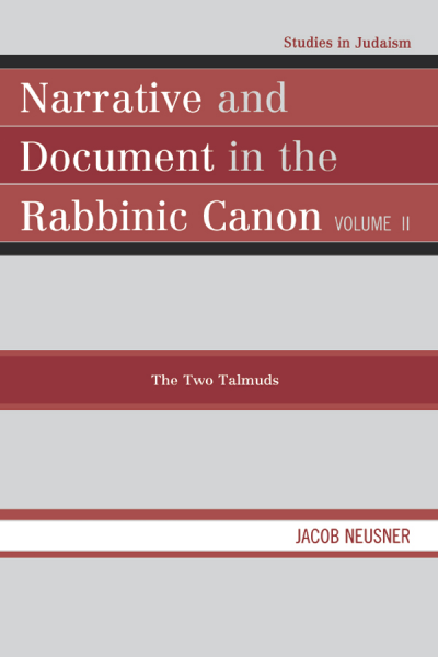 Cover des Buchs: Narrative and Document in the Rabbinic Canon