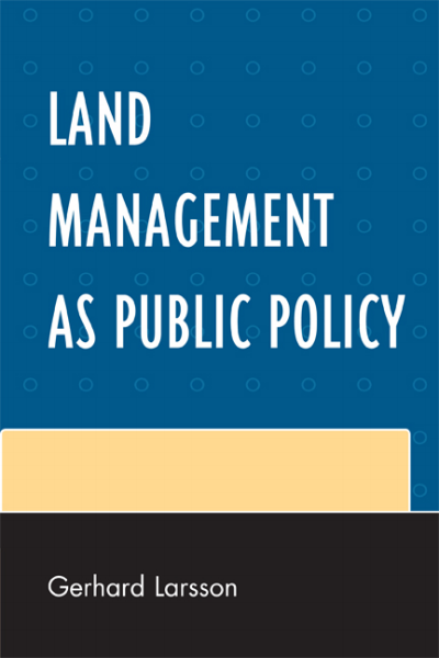Cover des Buchs: Land Management As Public Policy
