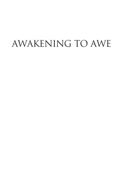 Cover des Buchs: Awakening to Awe