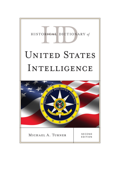 Cover of book: Historical Dictionary of United States Intelligence