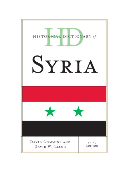 Cover of book: Historical Dictionary of Syria