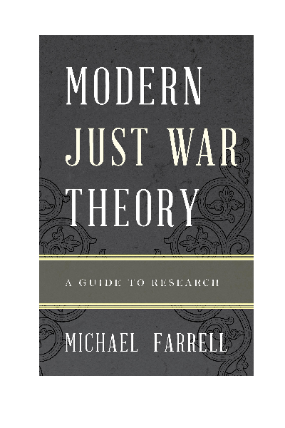 Cover of book: Modern Just War Theory