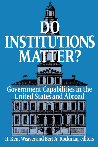 Cover des Buchs: Do Institutions Matter?