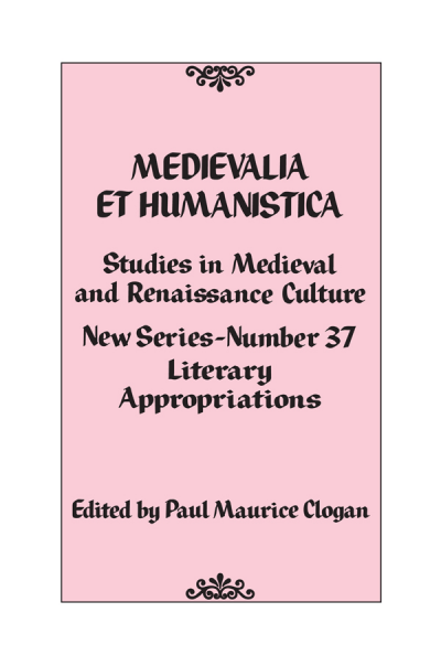 Cover des Buchs: Medievalia et Humanistica, No. 37