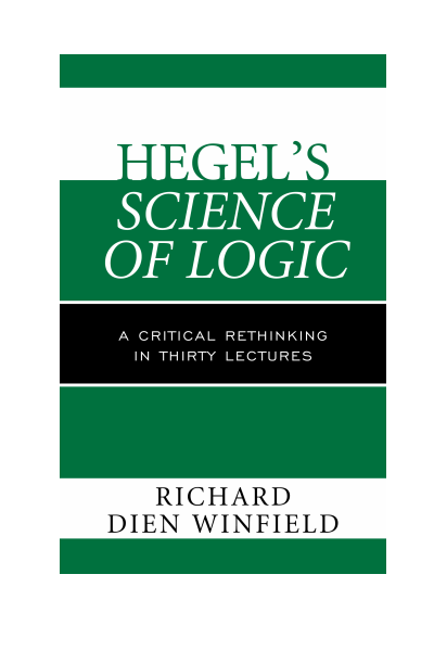 Cover of book: Hegel's Science of Logic