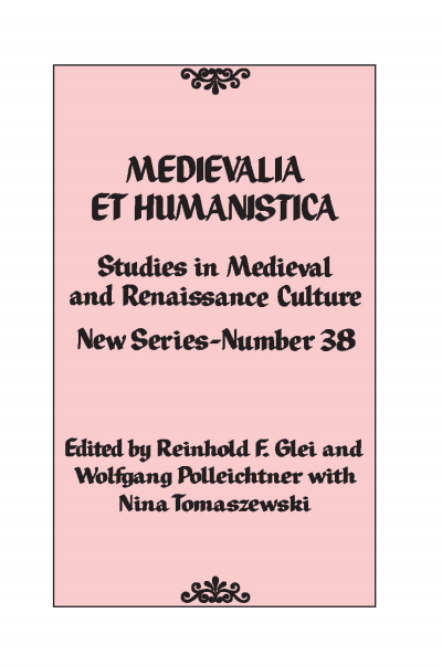 Cover des Buchs: Medievalia et Humanistica, No. 38