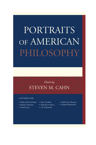 Cover of book: Portraits of American Philosophy