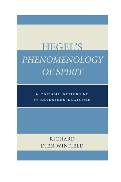 Cover of book: Hegel's Phenomenology of Spirit