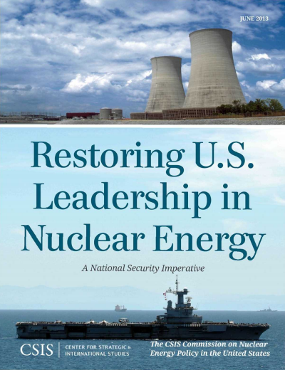 Cover of book: Restoring U. S. Leadership in Nuclear Energy