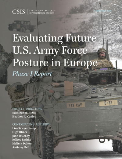 Cover of book: Evaluating Future U. S. Army Force Posture in Europe