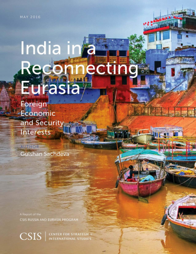 Cover of book: India in a Reconnecting Eurasia
