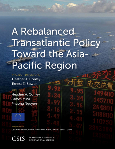 Cover of book: A Rebalanced Transatlantic Policy Toward the Asia-Pacific Region