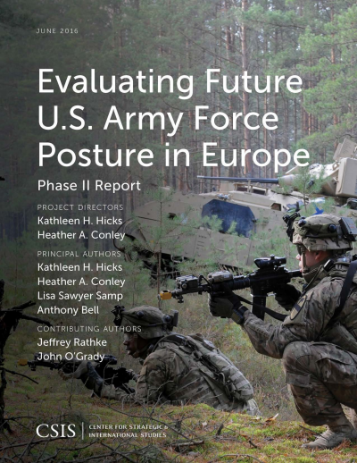 Cover of book: Evaluating Future U. S. Army Force Posture in Europe