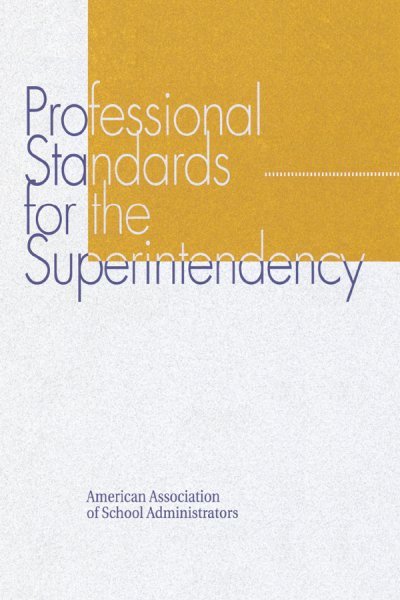 Cover des Buchs: Professional Standards for the Superintendency