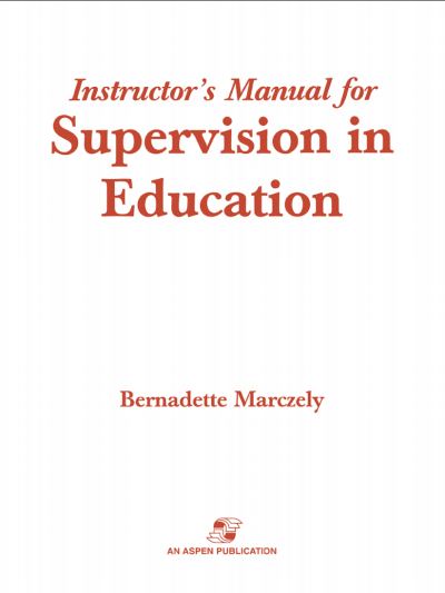 Cover des Buchs: Supervision in Education