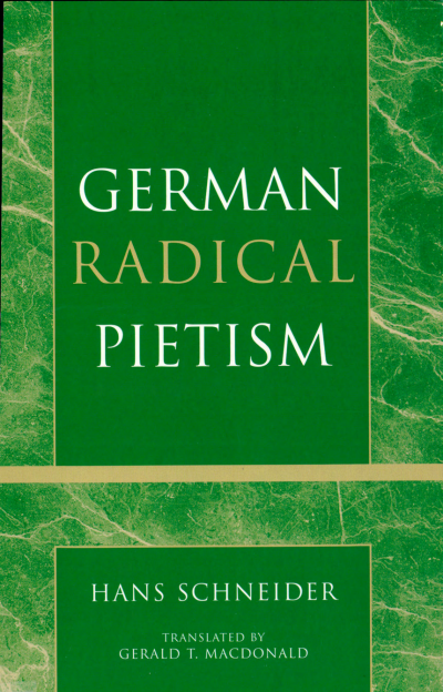 Cover of book: German Radical Pietism
