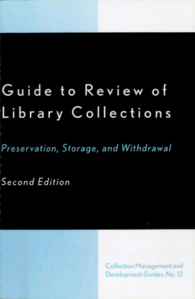 Cover of book: Guide to Review of Library Collections