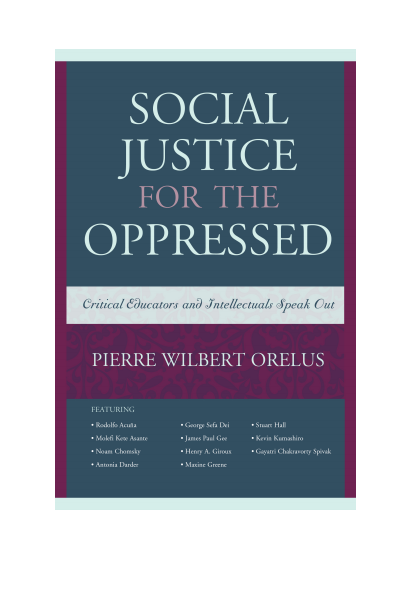Cover of book: Social Justice for the Oppressed