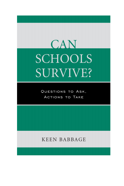 Cover of book: Can Schools Survive?