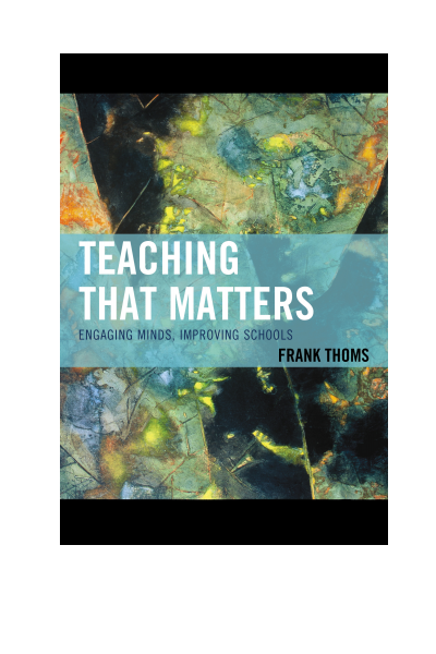 Cover of book: Teaching that Matters
