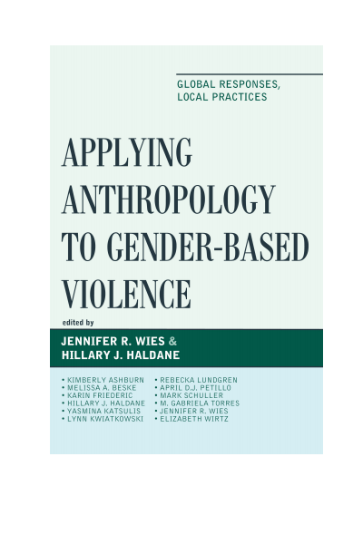 Cover of book: Applying Anthropology to Gender-Based Violence