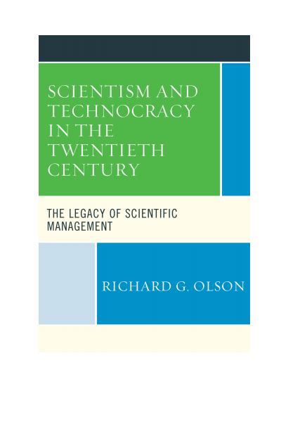 Cover of book: Scientism and Technocracy in the Twentieth Century