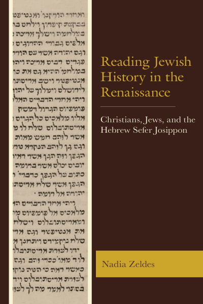 Cover of book: Reading Jewish History in the Renaissance