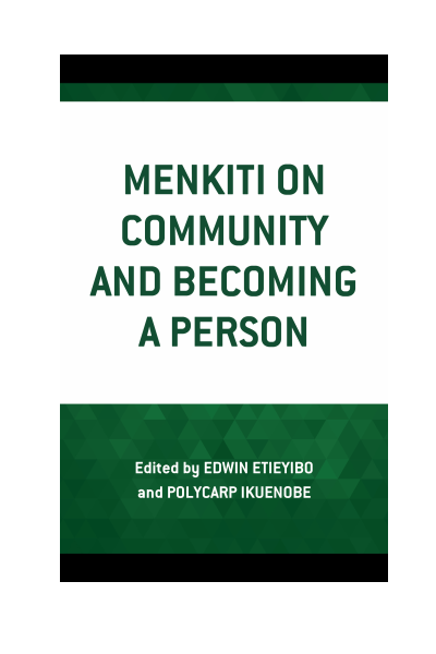 Cover of book: Menkiti on Community and Becoming a Person